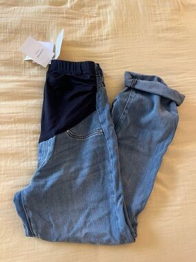 Seraphine wide leg mid maternity jeans